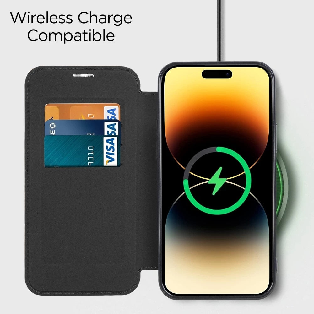 Transparante Portemonnee Telefoonhoes met MagSafe en RFID-blokkering voor iPhone 12 13 14 15 16 17 Reeks | Sansoti