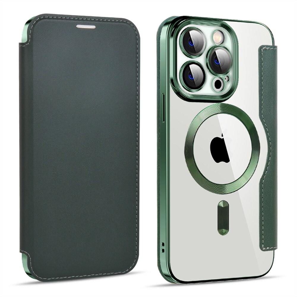 Transparante Portemonnee Telefoonhoes met MagSafe en RFID-blokkering voor iPhone 12 13 14 15 16 17 Reeks | Sansoti