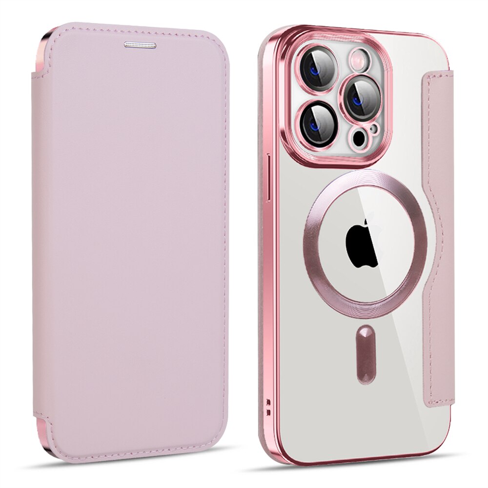 Transparante Portemonnee Telefoonhoes met MagSafe en RFID-blokkering voor iPhone 12 13 14 15 16 17 Reeks | Sansoti