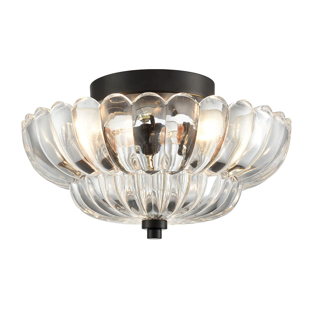 Retro Plafondlamp van Glas – Amberkleurig of Helder – Nostalgische Sfeerverlichting voor Keuken Woonkamer Eetkamer – Vintage Design – E27 Fitting | Sansoti