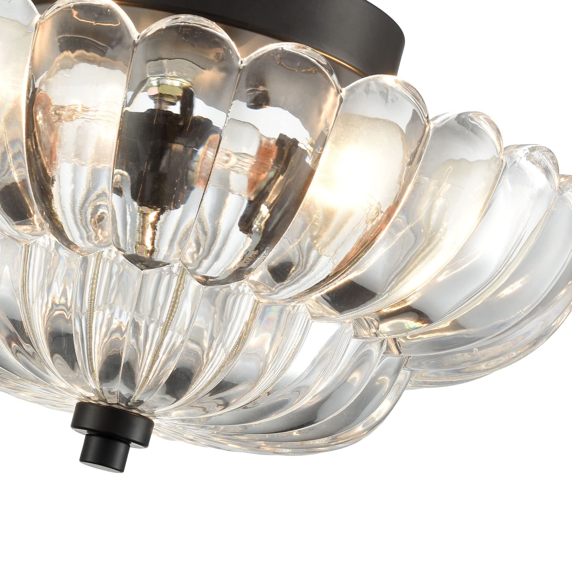 Retro Plafondlamp van Glas – Amberkleurig of Helder – Nostalgische Sfeerverlichting voor Keuken Woonkamer Eetkamer – Vintage Design – E27 Fitting | Sansoti
