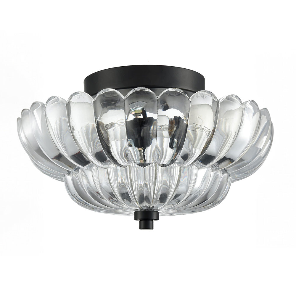 Retro Plafondlamp van Glas – Amberkleurig of Helder – Nostalgische Sfeerverlichting voor Keuken Woonkamer Eetkamer – Vintage Design – E27 Fitting | Sansoti