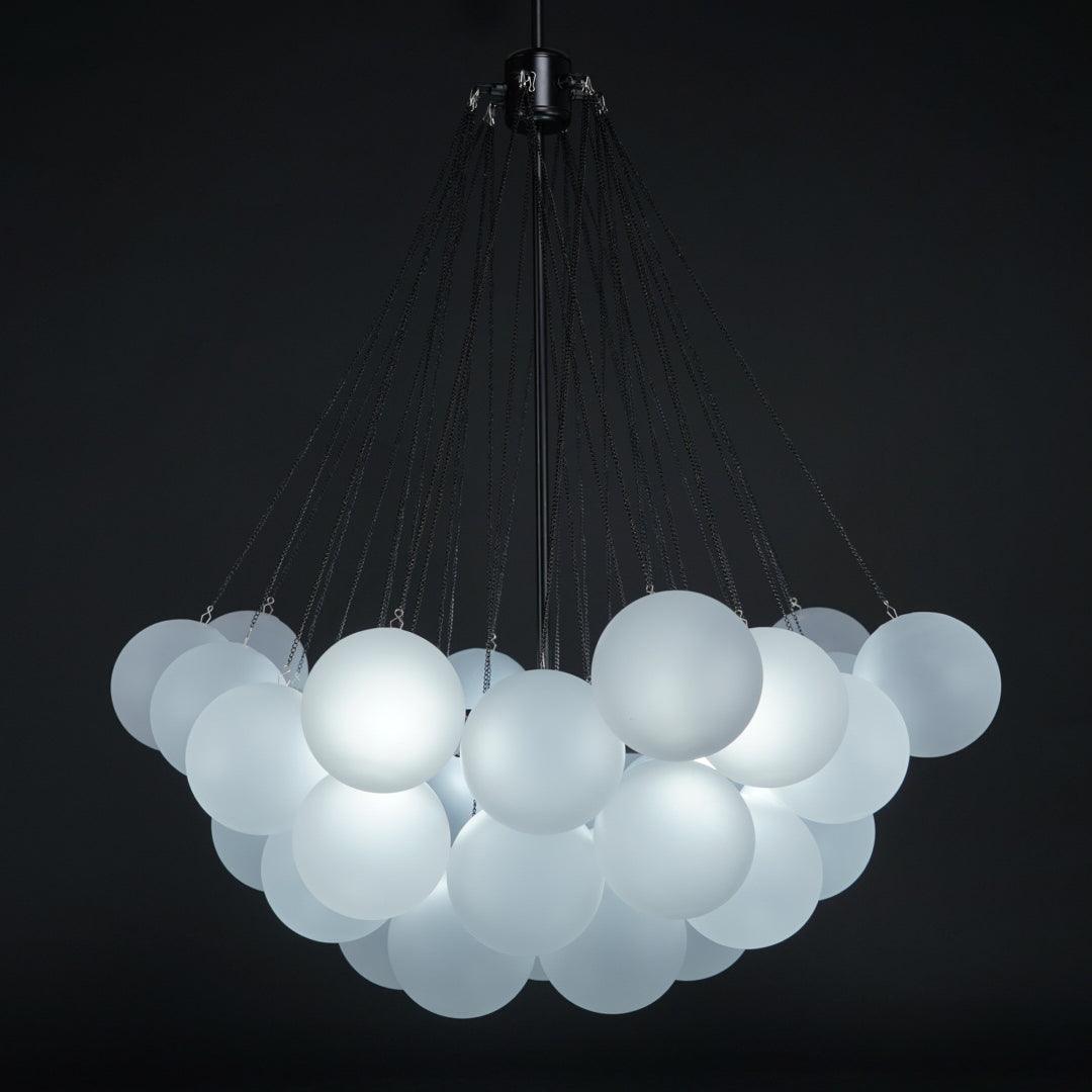 Handbewerkte Glazen Bollenkandelaar met Natuurlijke Lichtverstrooiing – Elegante 19th-Century Glastechniek voor Warme Sfeer | Sansoti