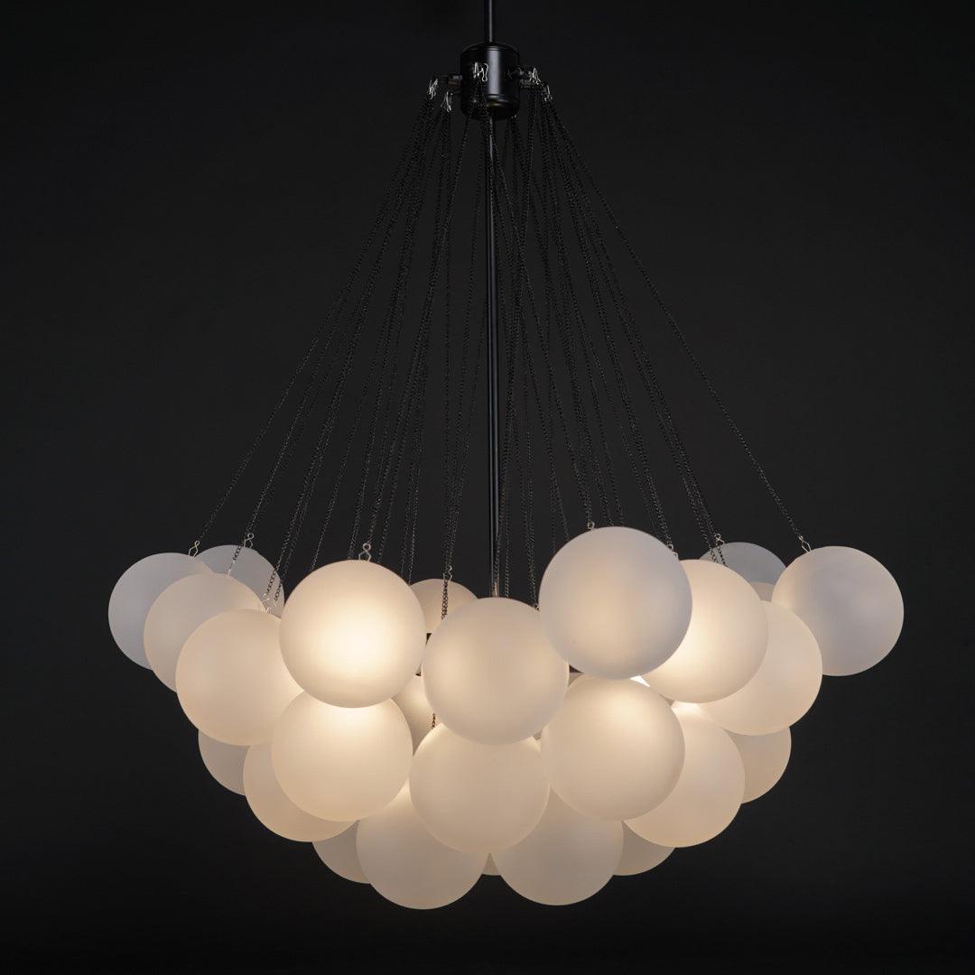 Handbewerkte Glazen Bollenkandelaar met Natuurlijke Lichtverstrooiing – Elegante 19th-Century Glastechniek voor Warme Sfeer | Sansoti