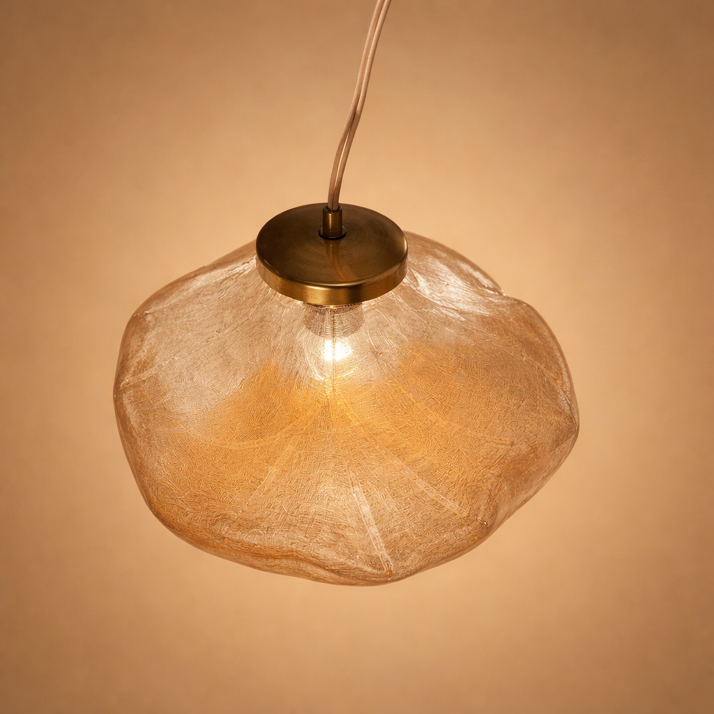 Glazen Hanglamp Wolkvorm Ø20-40cm Rookgrijs Amber Helder LED G9 Verstelbaar Scandinavisch Design Eetkamer | Sansoti
