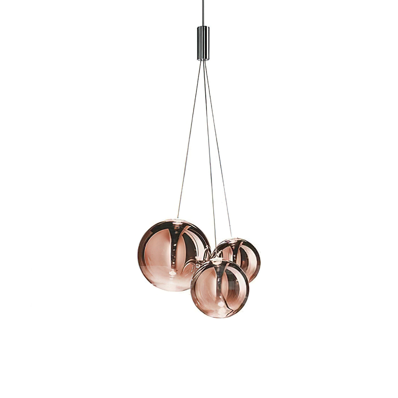 Glazen Hanglamp met Metalen Cluster Bellenbollen Moderne Verlichting | Sansoti