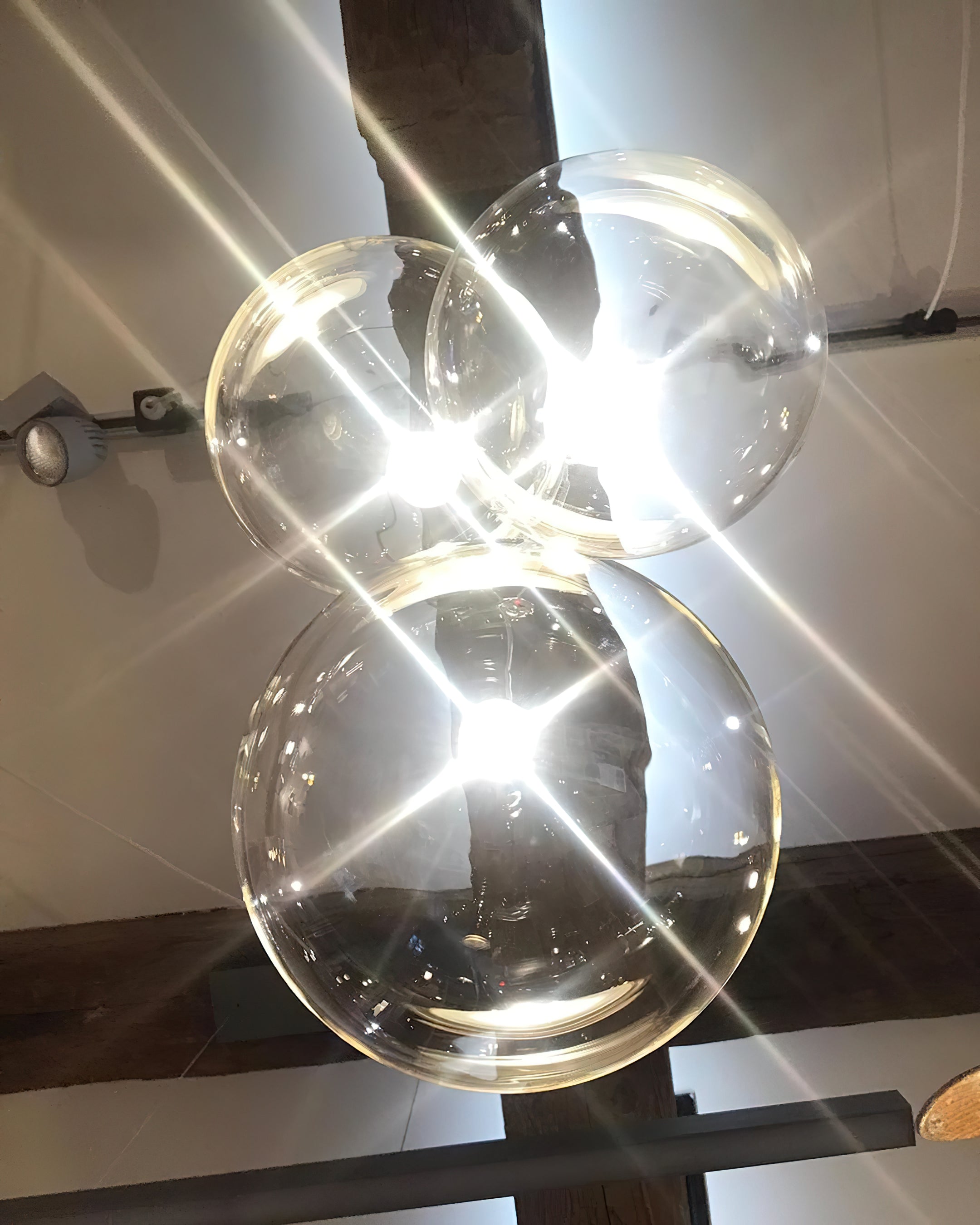 Glazen Hanglamp met Metalen Cluster Bellenbollen Moderne Verlichting | Sansoti