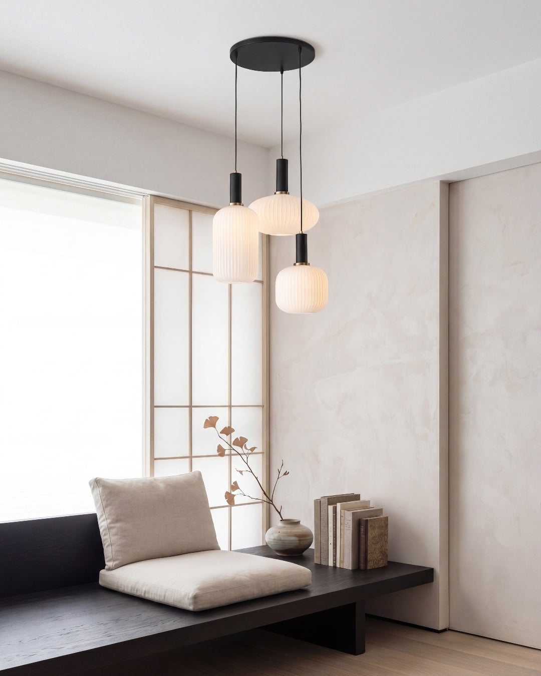 CLYDE Moderne Hanglamp met Gekleurde Glazen Kap – Scandinavisch Design voor Woonkamer & Eetkamer – E27 Fitting | Sansoti