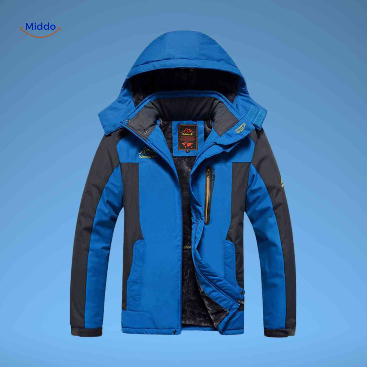 Gefütterte Winterjacke für Herren, wasserdicht, winddicht, Fleece, Outdoor, Wandern, Skifahren, Berge, warme Herrenwinterjacke | Sansoti