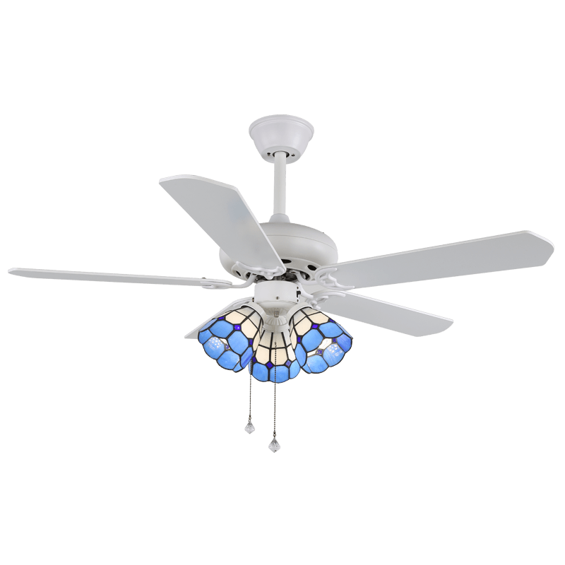 Ventilateur de plafond ludique Carlo avec éclairage — design coloré ventilateur enfant avec 6 vitesses et télécommande ø107 cm | Sansoti