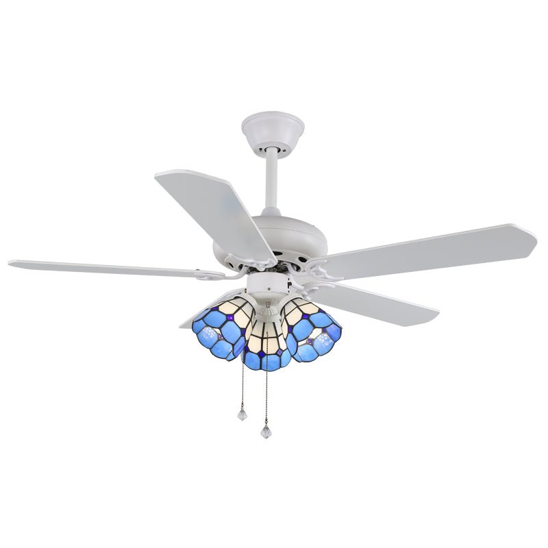 Ventilateur de plafond ludique Carlo avec éclairage — design coloré ventilateur enfant avec 6 vitesses et télécommande ø107 cm | Sansoti