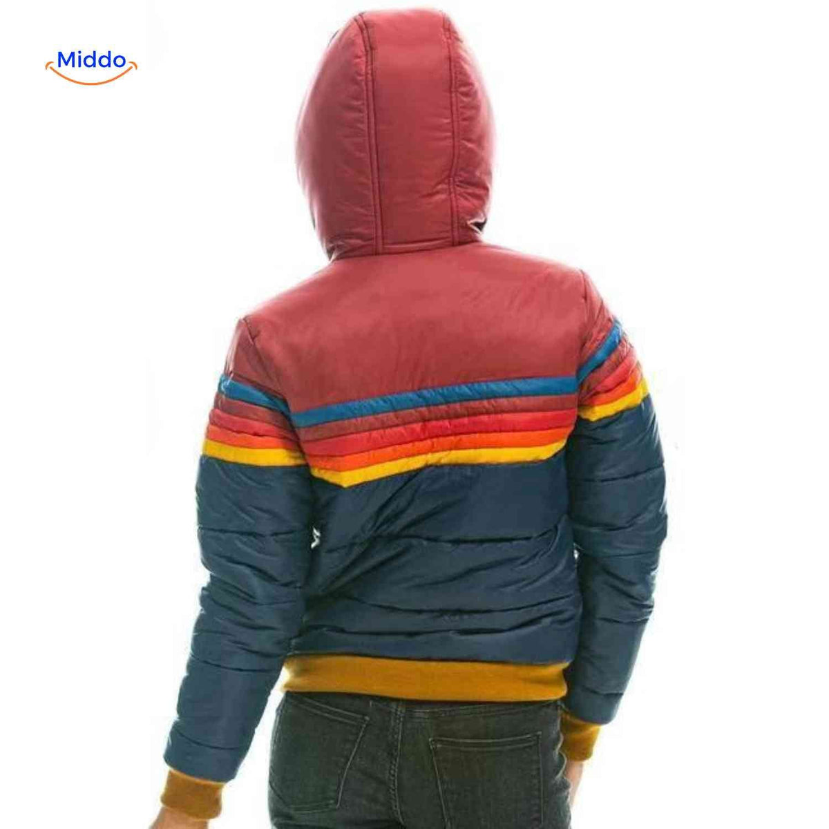 Gewatteerde Damesjas met Capuchon Lichtgewicht Warm Winterjas Waterdicht Retro Pufferjas Outdoor Casual | Sansoti