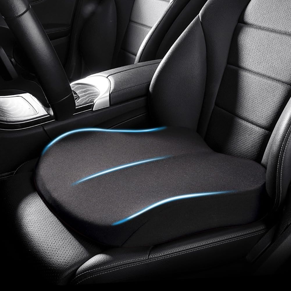 Autostoelverhoger Memory Foam Ergonomisch Zitverhoging Bestuurder Comfortabel Rijden Zwart Bruin Roze Blauw Grijs | Sansoti