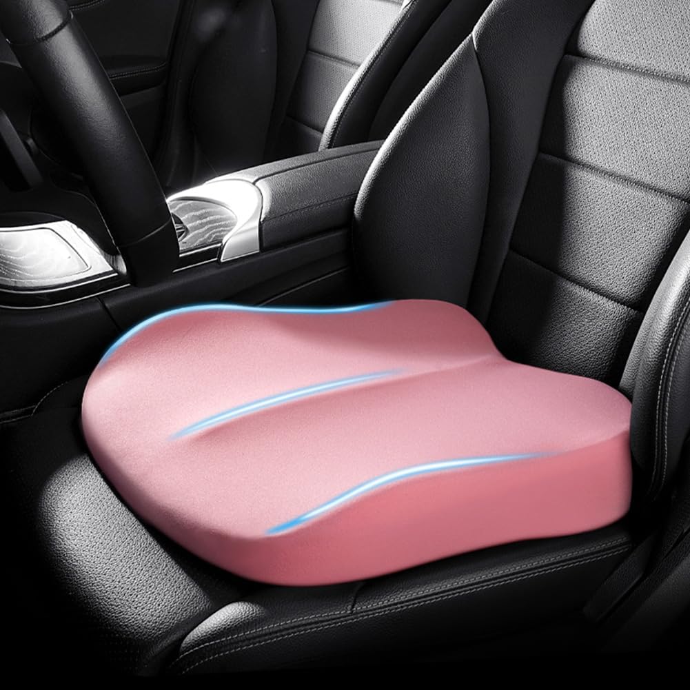 Autostoelverhoger Memory Foam Ergonomisch Zitverhoging Bestuurder Comfortabel Rijden Zwart Bruin Roze Blauw Grijs | Sansoti