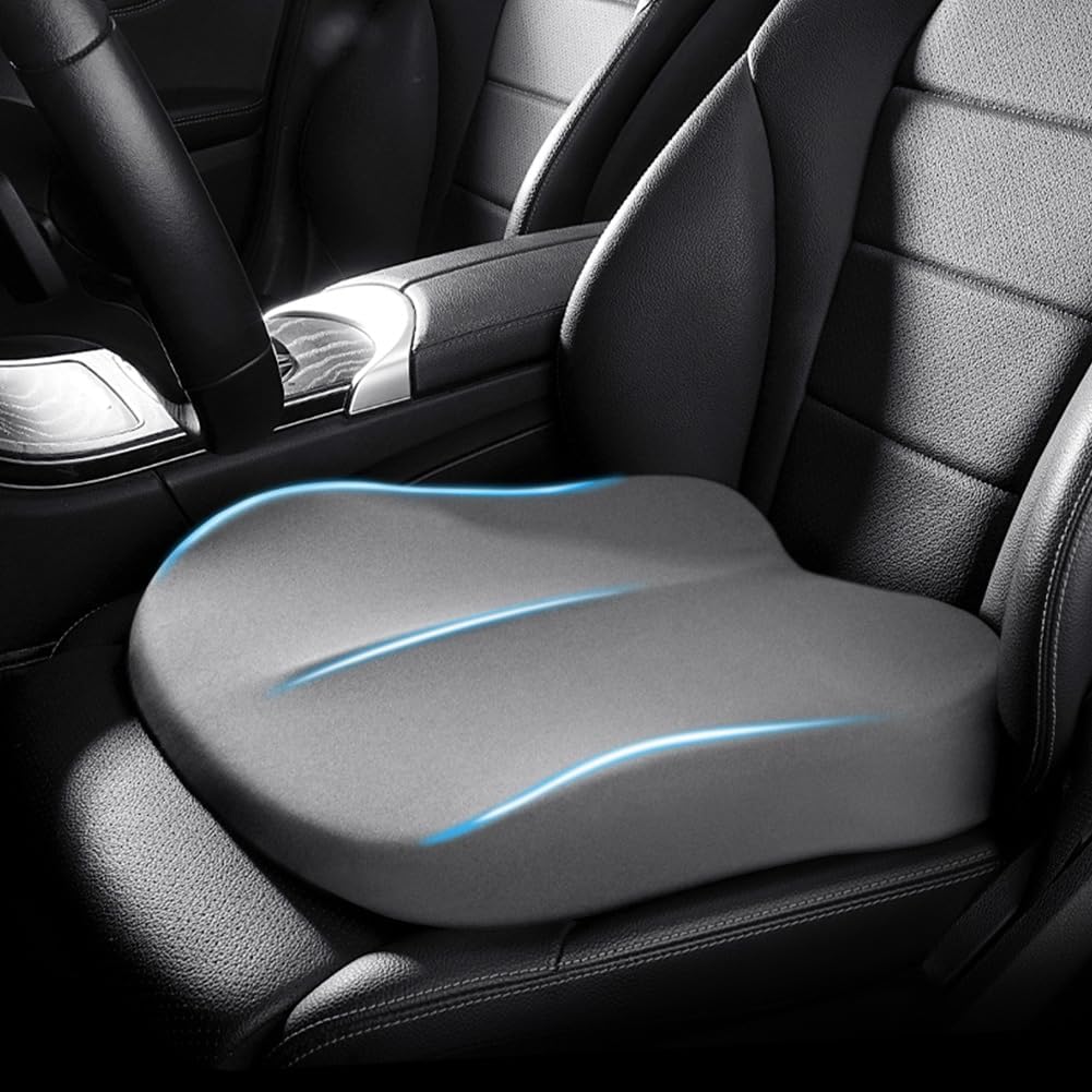 Autostoelverhoger Memory Foam Ergonomisch Zitverhoging Bestuurder Comfortabel Rijden Zwart Bruin Roze Blauw Grijs | Sansoti
