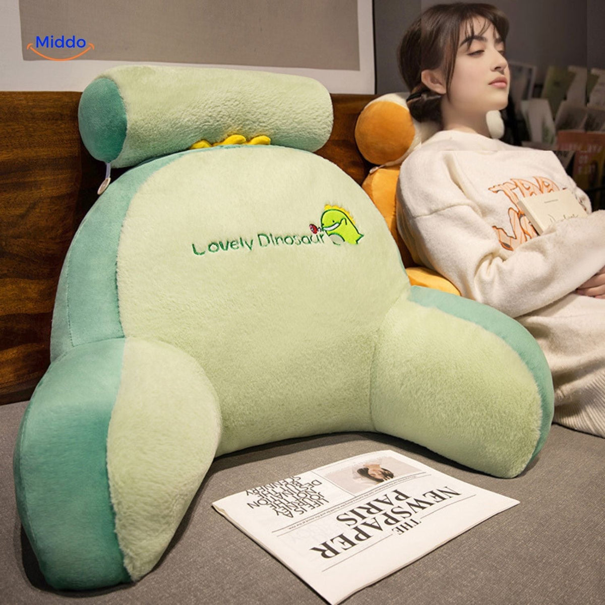 Backrest Cushion with Cute Prints for Sofa and Bed 60-70cm Lumbar Cushion Playful Designs Home Comfort | Sansoti