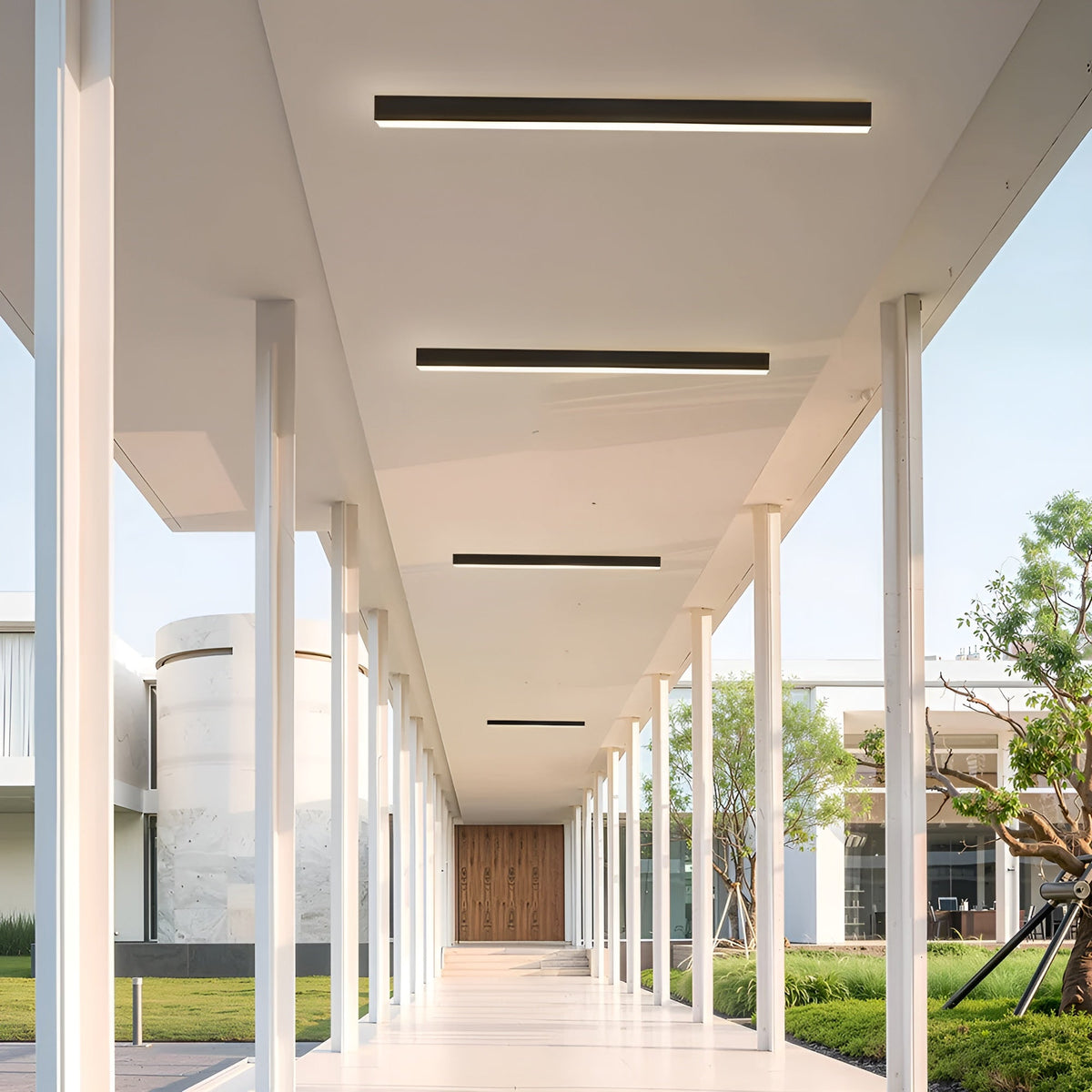 Minimalistische LED-Deckenleuchte mit Aluminiumleiste, 60-200cm, dimmbar, Beleuchtung für Wohnzimmer, Schlafzimmer und Esszimmer | Sansoti