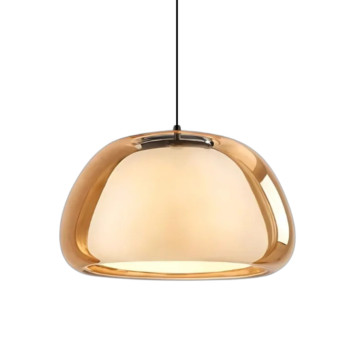 Glazen Hanglamp Jellyfish Ø25cm Rookglas Amber Transparant E27 Verstelbaar Moderne Verlichting Eetkamer Keuken | Sansoti