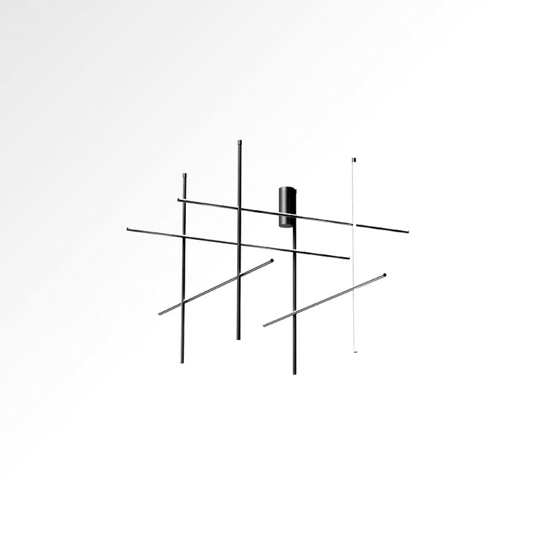 Lustre Gridline LED Aluminium Or Noir Salon Salle à Manger 3000K 4000K 6000K Modulaire Luminaire Linéaire Plafonnier | Restfield
