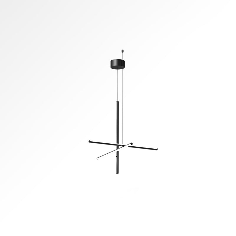 Lustre Gridline LED Aluminium Or Noir Salon Salle à Manger 3000K 4000K 6000K Modulaire Luminaire Linéaire Plafonnier | Restfield