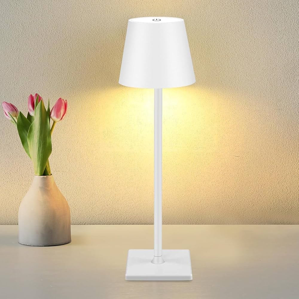 Oplaadbare LED Tafellamp Draadloos met Ingebouwde Batterij – Dimbaar Aanraakbediening 3000K-6000K 550 lm | Sansoti