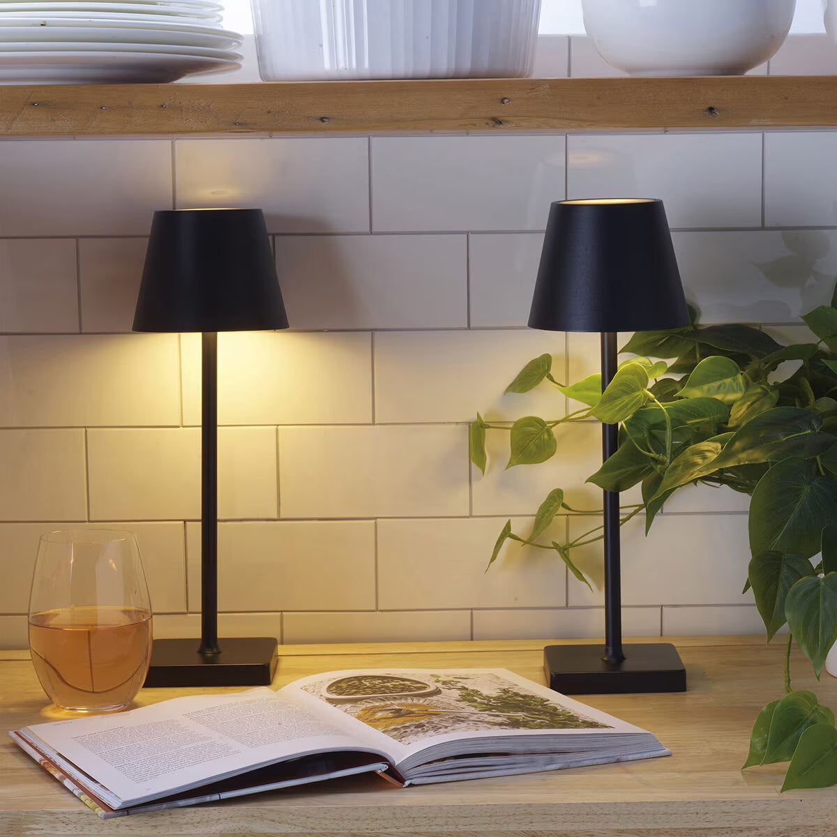 Oplaadbare LED Tafellamp Draadloos met Ingebouwde Batterij – Dimbaar Aanraakbediening 3000K-6000K 550 lm | Sansoti