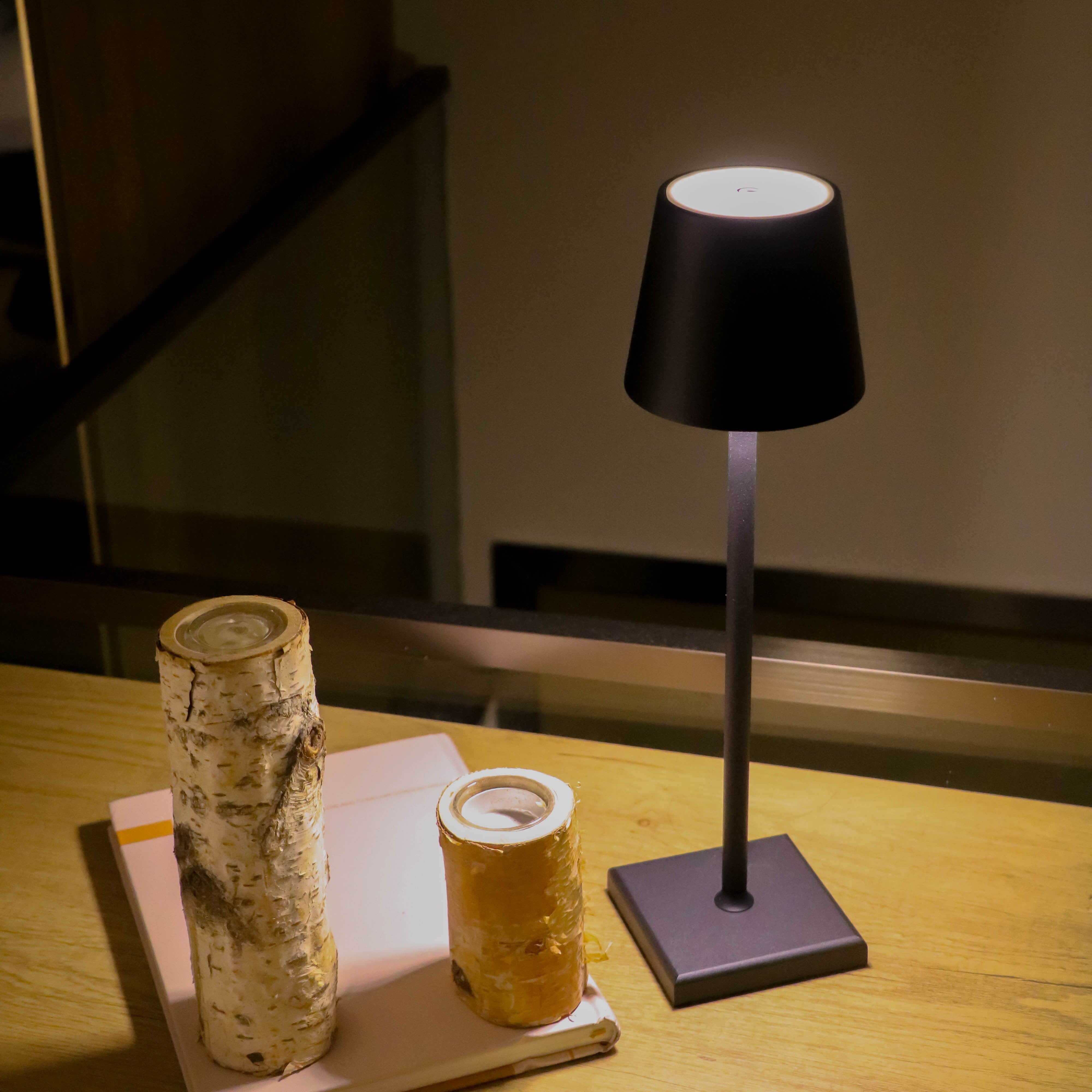 Oplaadbare LED Tafellamp Draadloos met Ingebouwde Batterij – Dimbaar Aanraakbediening 3000K-6000K 550 lm | Sansoti