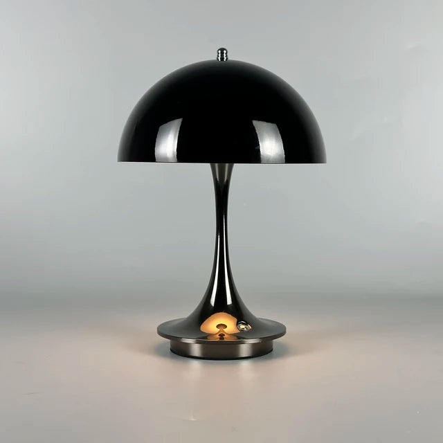 Lampe de table sans fil en forme de champignon, rechargeable, 24cm, LED blanc chaud, éclairage d’ambiance décoratif intérieur et extérieur | Sansoti