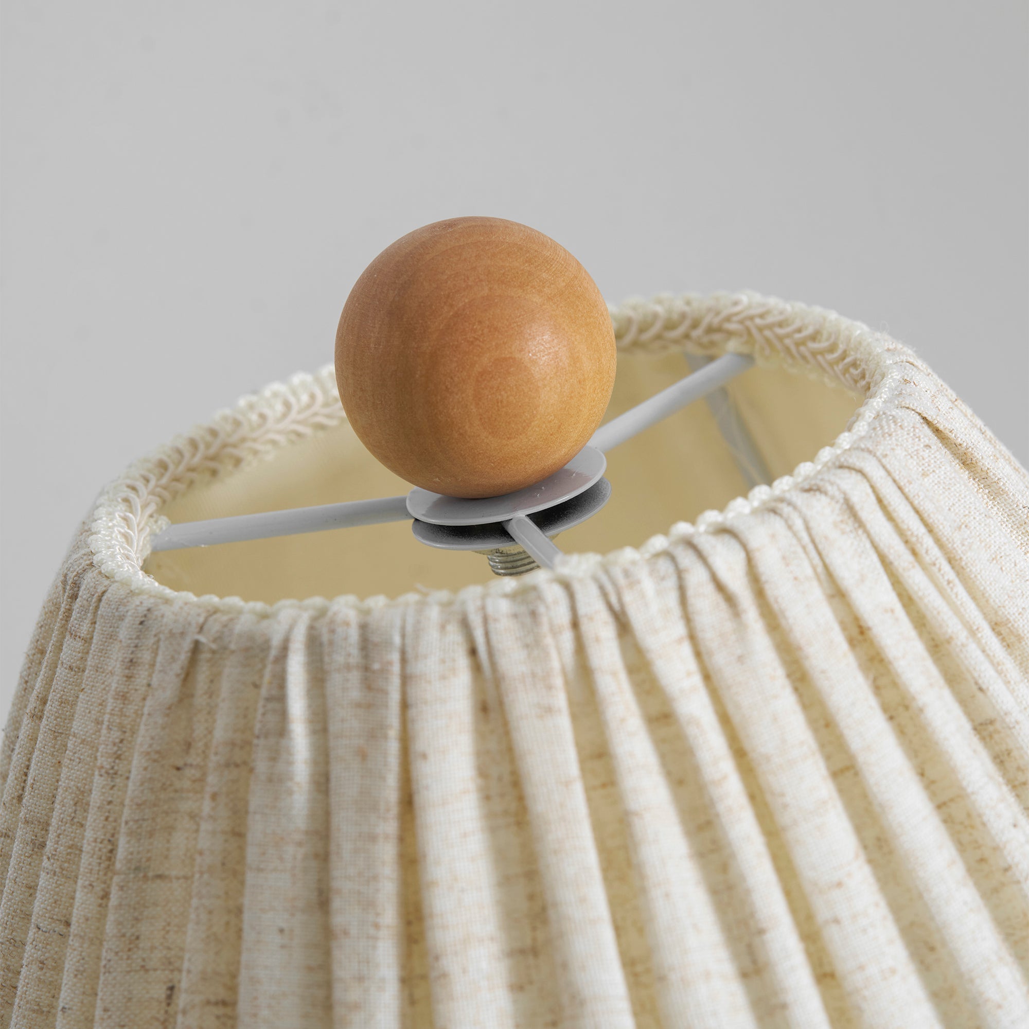 Retro Tafellamp met Geplooide Stoffen Kap – Warm Zacht Licht – Scandinavisch Minimalistisch Design voor Slaapkamer Woonkamer | Sansoti