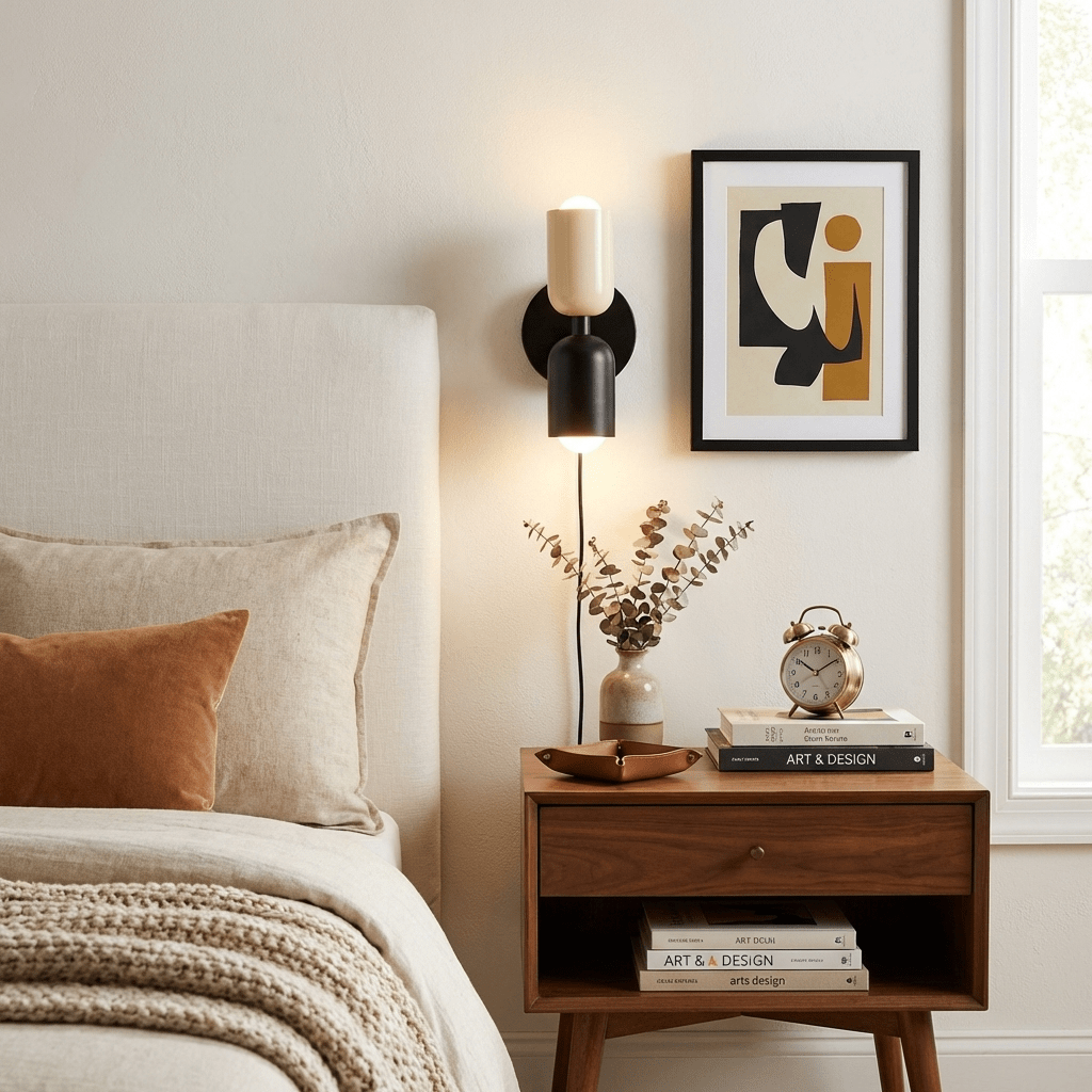 Dubbele Wandlamp met Stekker Lichtrichting Boven en Beneden Metalen Armatuur Gekleurde Kap E26 / E27 Fitting | Sansoti