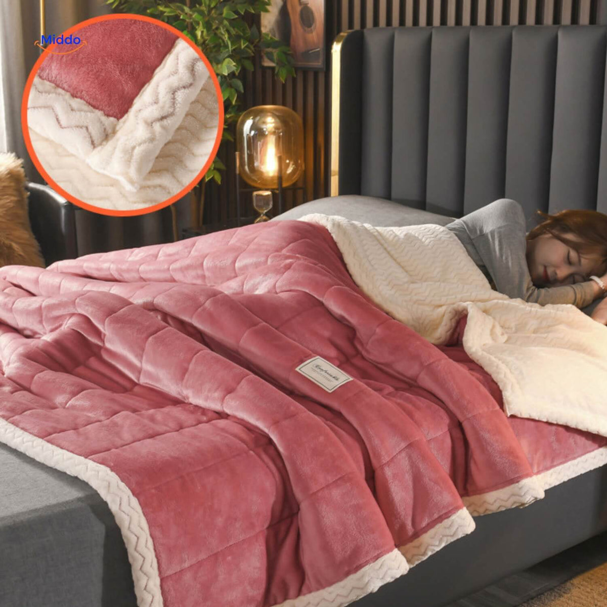 Plüsch-Wolldecke Doppelseitiges Fleece 150x200 180x220 200x230 Winterdecke Bett Sofa Weich Warm Bequem | Sansoti