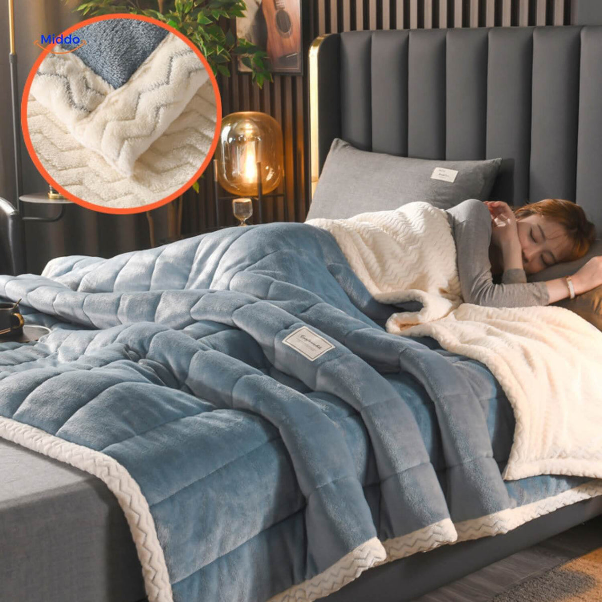 Plüsch-Wolldecke Doppelseitiges Fleece 150x200 180x220 200x230 Winterdecke Bett Sofa Weich Warm Bequem | Sansoti