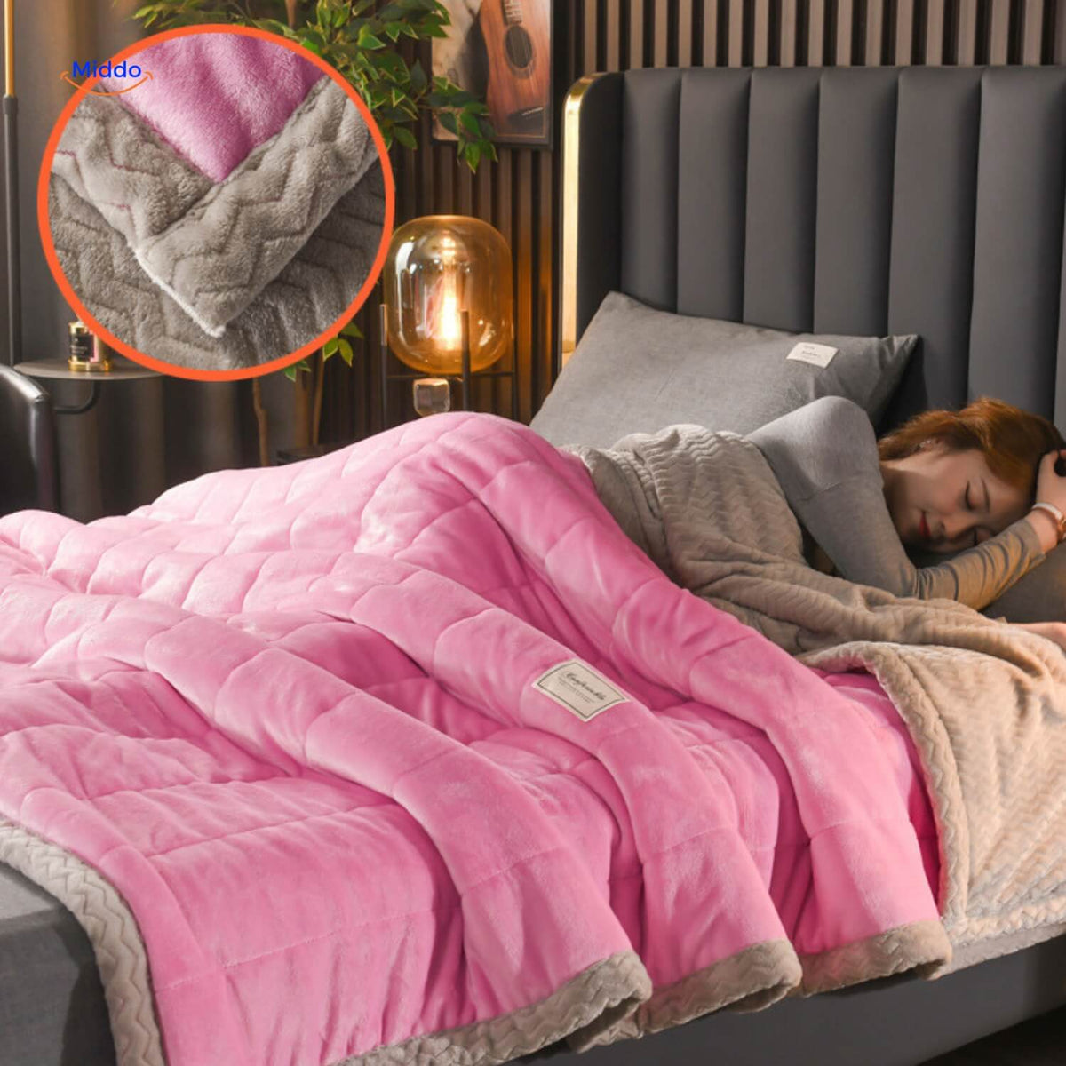 Plüsch-Wolldecke Doppelseitiges Fleece 150x200 180x220 200x230 Winterdecke Bett Sofa Weich Warm Bequem | Sansoti