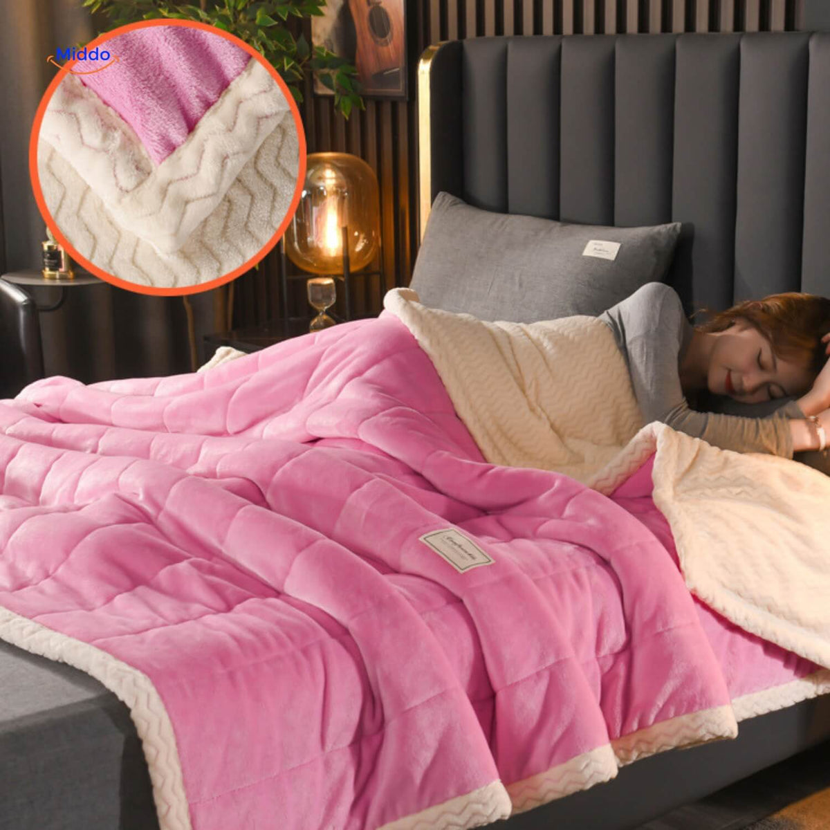 Plüsch-Wolldecke Doppelseitiges Fleece 150x200 180x220 200x230 Winterdecke Bett Sofa Weich Warm Bequem | Sansoti