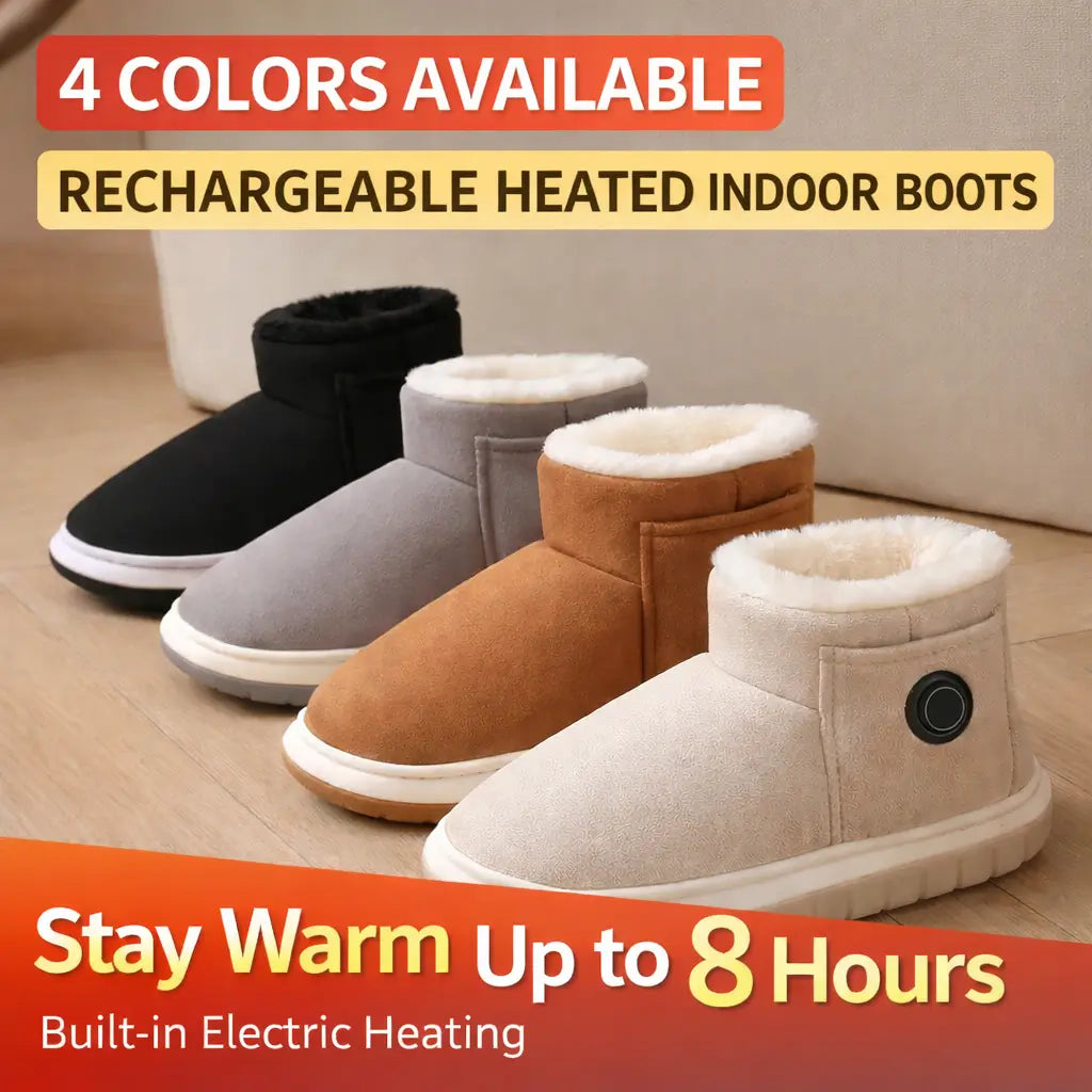 Heated Slippers with 3 Heat Settings, Rechargeable, Waterproof, Non-Slip, Comfortable, for Indoor and Outdoor Use | Sansoti