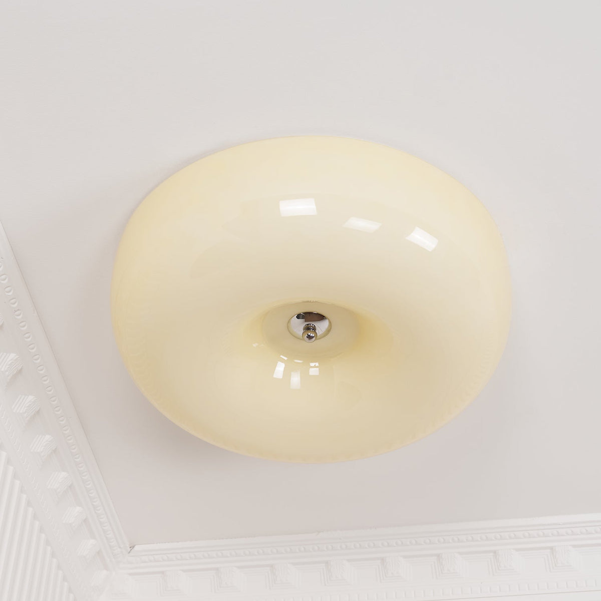 Plafonnier en verre avec éclairage LED intégré pour un intérieur moderne de salon, de chambre et d’entrée | Sansoti