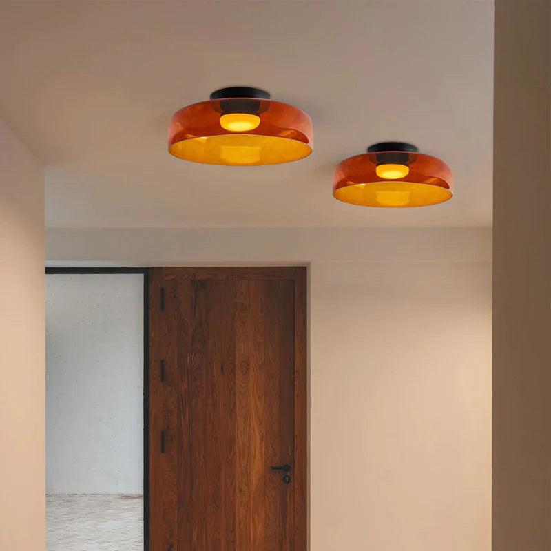 Design Glazen Plafondlamp met Gelaagde Structuur — Elegant Lichtspel voor Eetkamer, Woonkamer en Slaapkamer | Sansoti