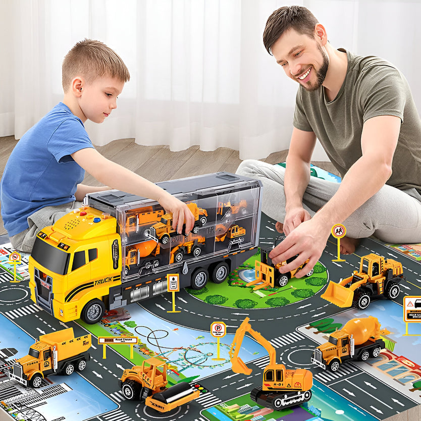 Bouwspeelgoed Set met Voertuigen en Gereedschap voor Kinderen vanaf 3 Jaar Educatief Creatief Constructie Speelgoed | Sansoti