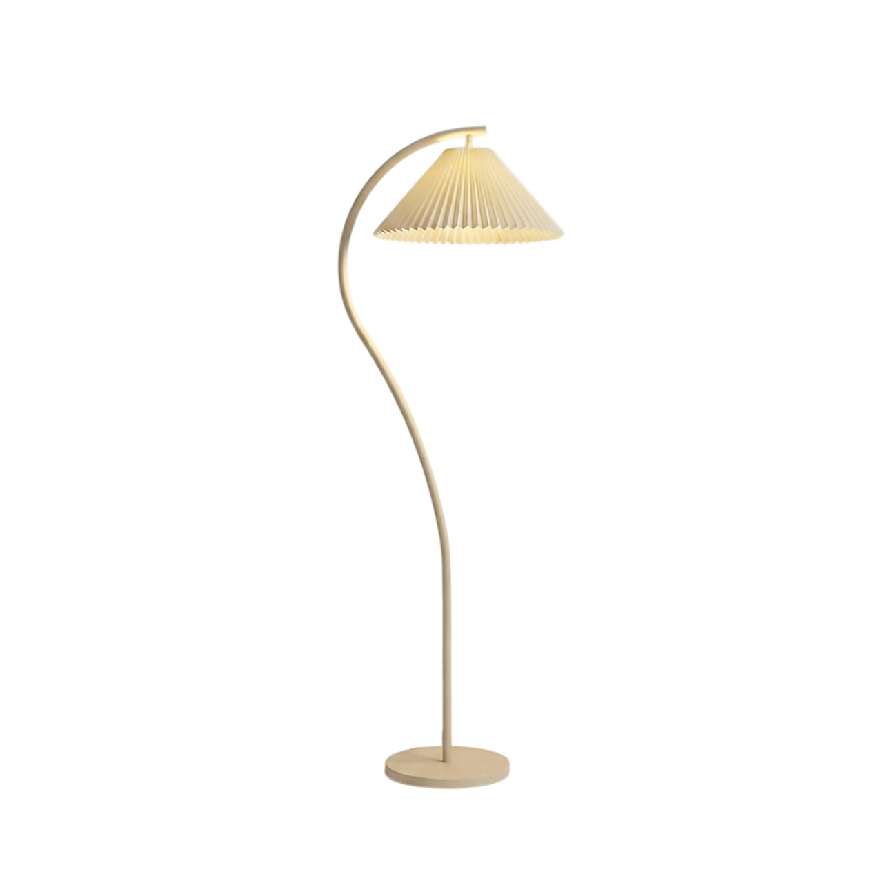 Geplooide Vloerlamp met Stoffen Kap – Modern Design Zwart Beige Groen Goud – 155cm Hoog E26/E27 – Dimbaar | Sansoti