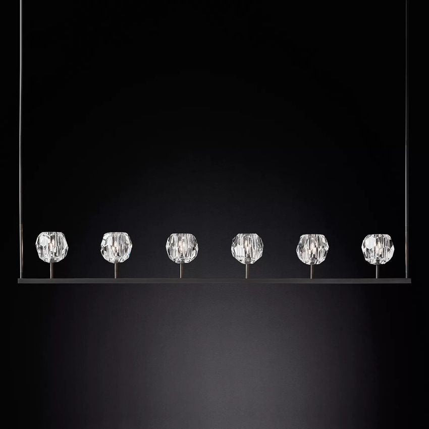 Kristallen Kroonluchter met Messing Frame en LED Verlichting voor Eetkamer Woonkamer Entree Plafondlamp | Sansoti