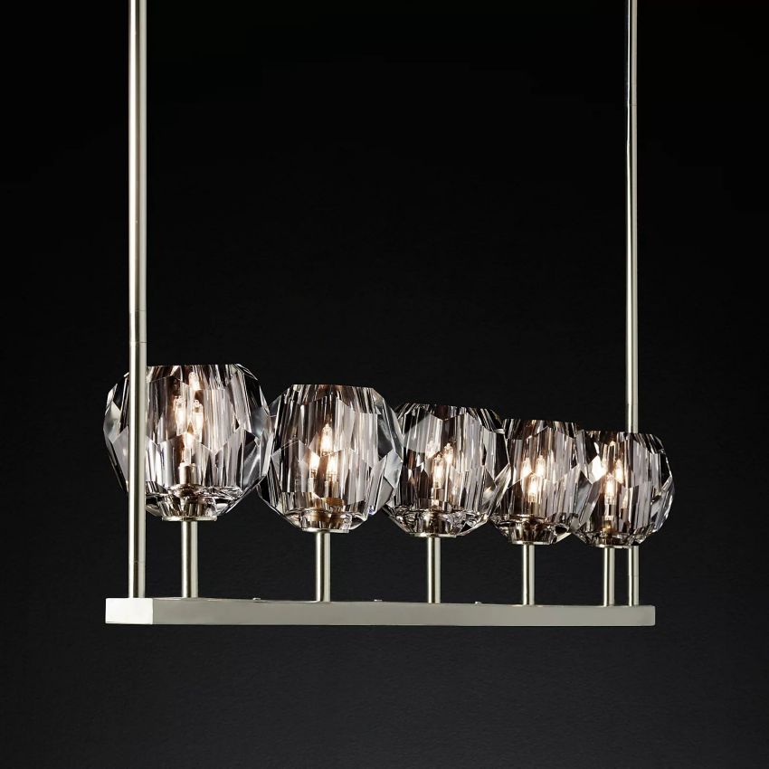 Kristallen Kroonluchter met Messing Frame en LED Verlichting voor Eetkamer Woonkamer Entree Plafondlamp | Sansoti