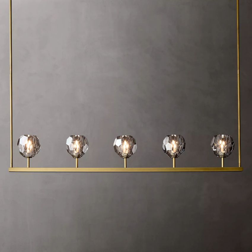 Kristallen Kroonluchter met Messing Frame en LED Verlichting voor Eetkamer Woonkamer Entree Plafondlamp | Sansoti