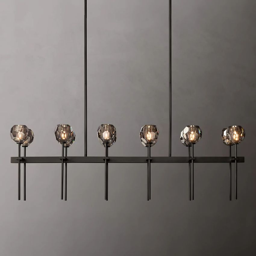 Kristallen Kroonluchter met Messing Frame en LED Verlichting voor Eetkamer Woonkamer Entree Plafondlamp | Sansoti