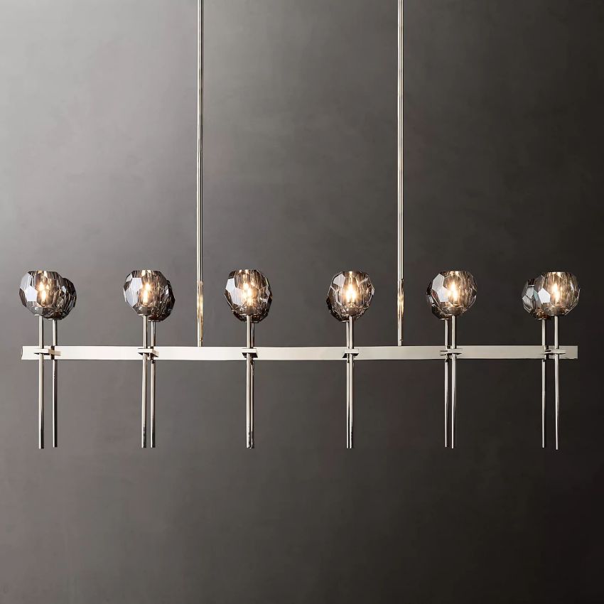 Kristallen Kroonluchter met Messing Frame en LED Verlichting voor Eetkamer Woonkamer Entree Plafondlamp | Sansoti