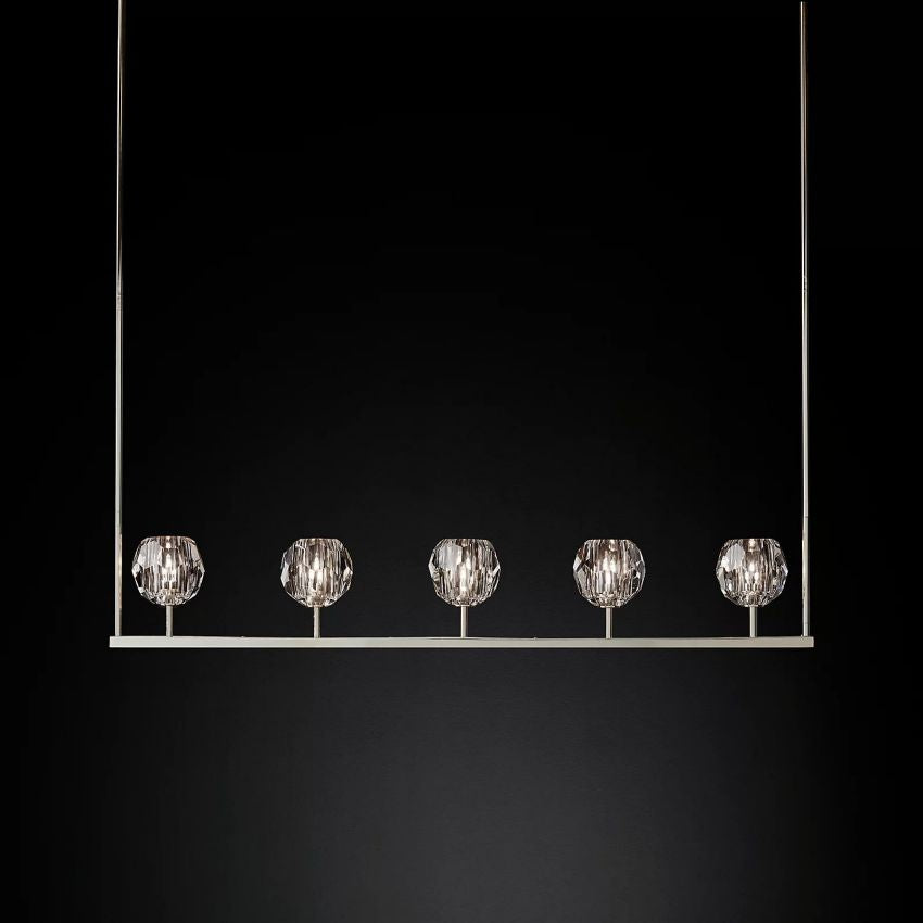 Kristallen Kroonluchter met Messing Frame en LED Verlichting voor Eetkamer Woonkamer Entree Plafondlamp | Sansoti
