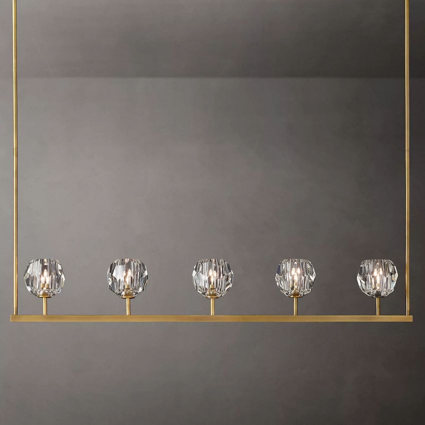 Kristallen Kroonluchter met Messing Frame en LED Verlichting voor Eetkamer Woonkamer Entree Plafondlamp | Sansoti
