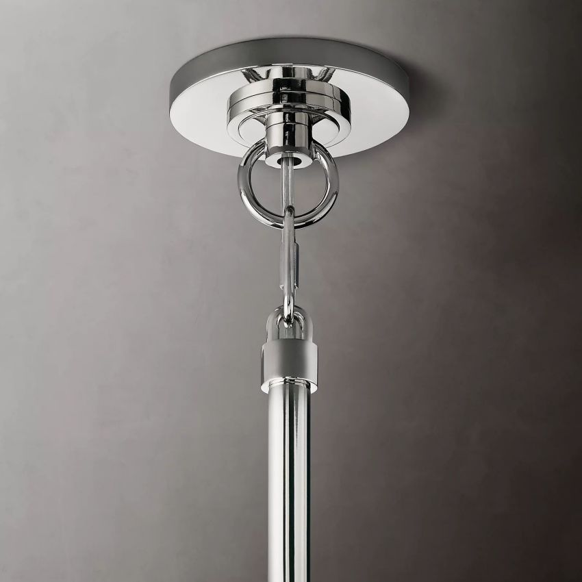 Lustre rond en cristal, laiton, cristal K9, suspension LED élégante et luxueuse pour salle à manger, salon et entrée | Sansoti