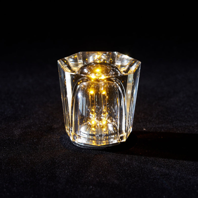 Diamant Kristal Tafellamp met Ingebouwde Accu – Draadloos & Dimbaar – Ø 8,2 cm × H 9 cm | Sansoti