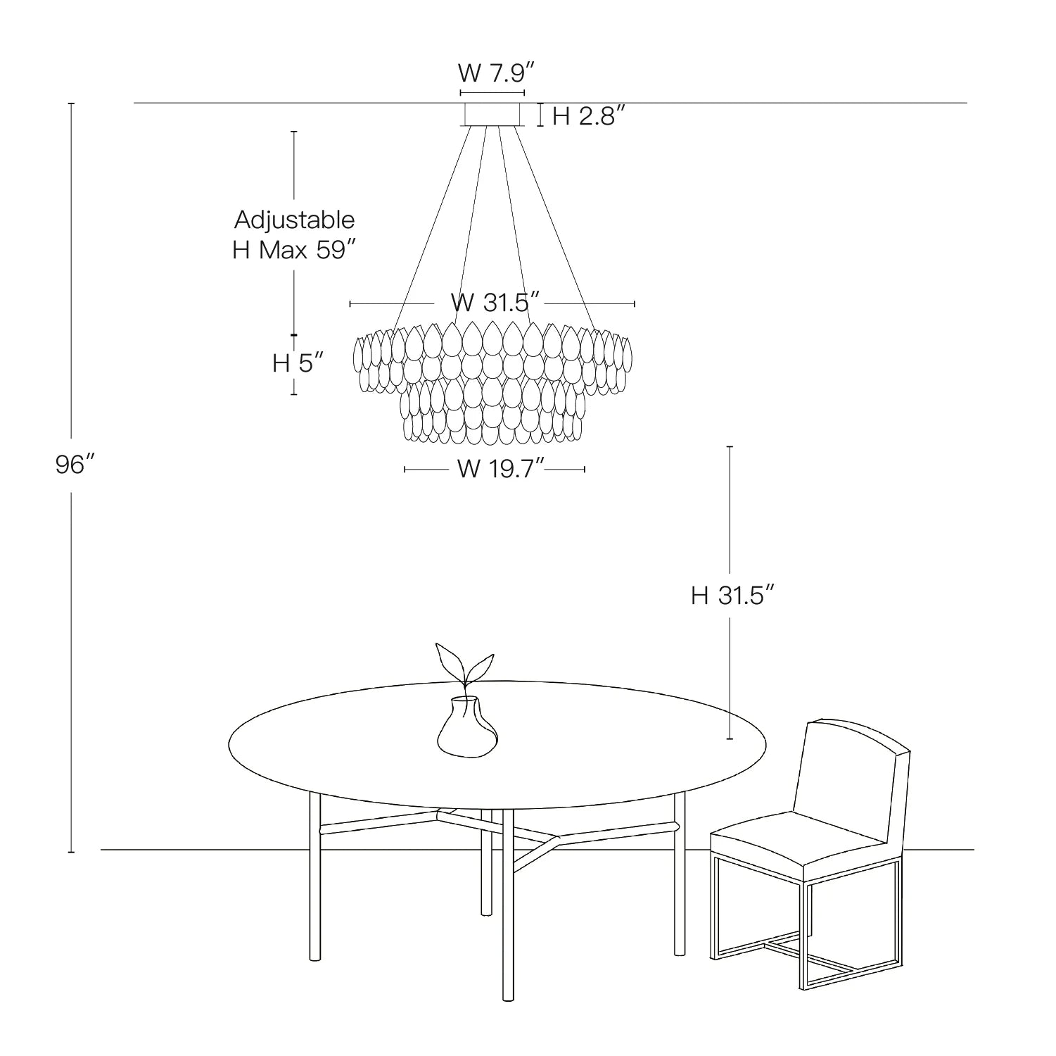 Kristall-Kronleuchter Doppelring Wassertropfen LED Chrom Modern Wohnzimmer Esszimmer Luxus | Restfield
