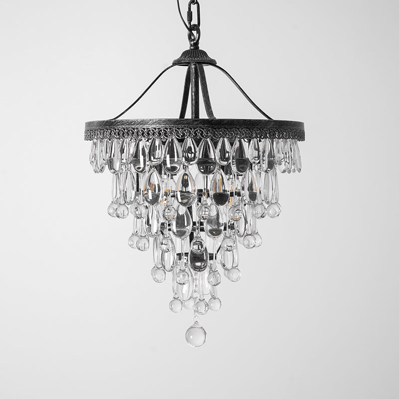 Lustre en cristal avec finition bronze antique et suspension à chaîne – Éclairage décoratif exclusif | Sansoti
